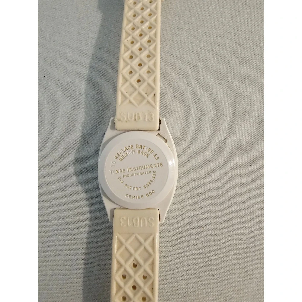 Texas Instruments Series 600 Digital Watch White Vintage Retro LED Display Parts